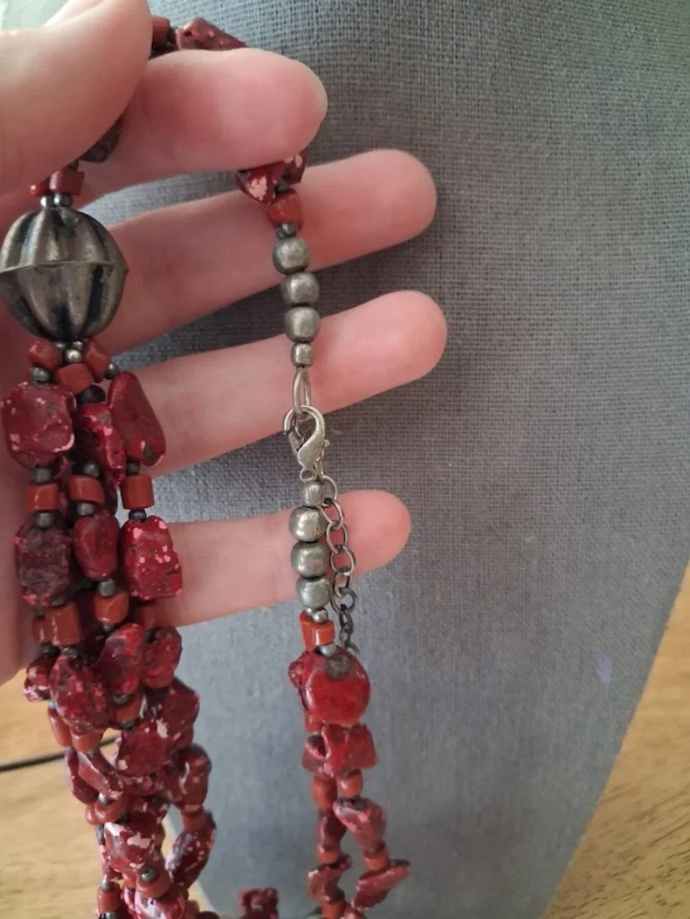 18 inch Beaded statement necklace